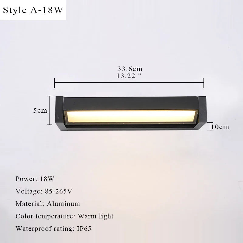 LED Outdoor Wall Light Adjustable Angle Waterproof Wall Lamp