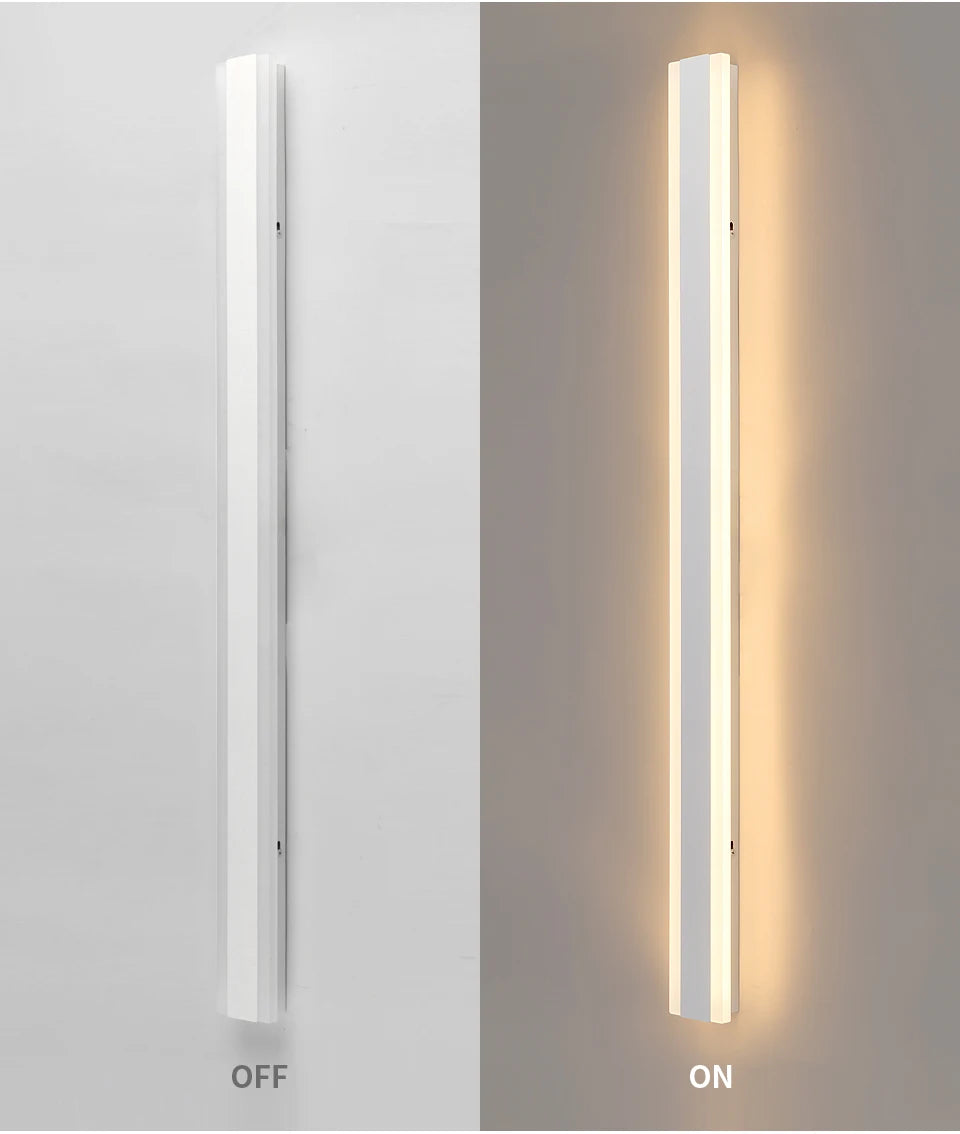 Outdoor LED Wall Sconce – Modern Waterproof Porch & Garage Light (Black/Gold/White/Gray)