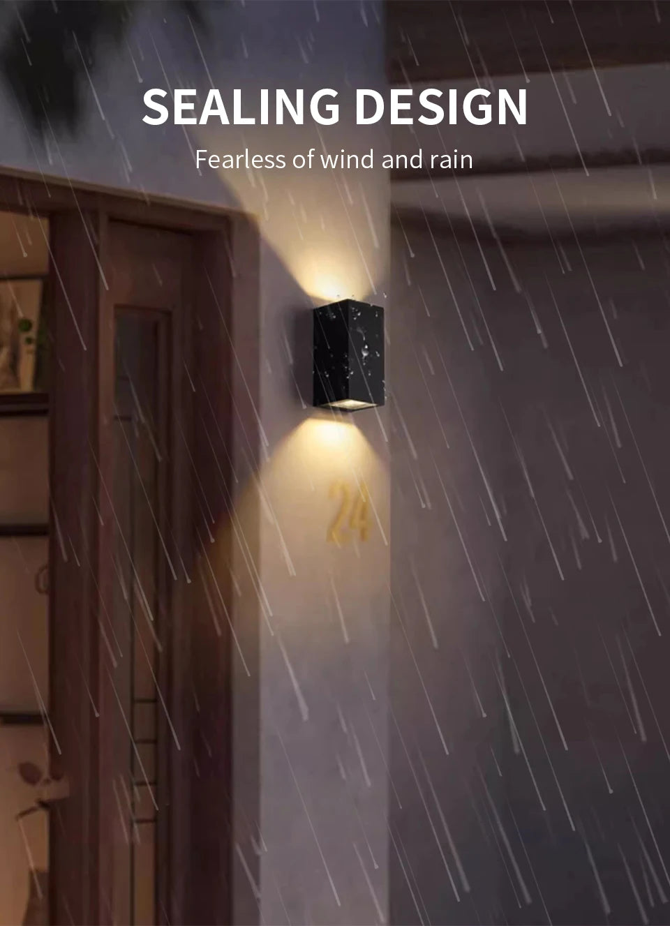 LED Outdoor Wall Light – IP66 Waterproof Exterior Sconce for Porch, Front Door & Garden