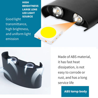 LED Wall Light Outdoor/Indoor Modern Light For Home, Garden or Bedroom