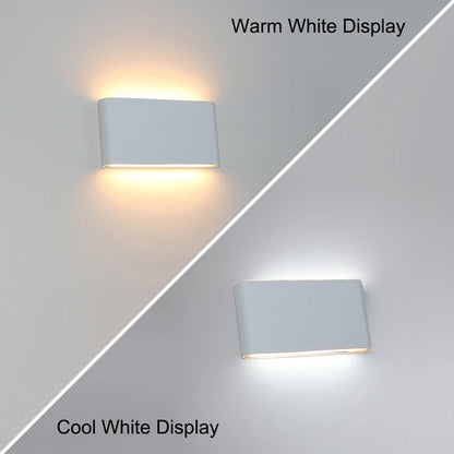 Led Wall Lighting 12W Aluminum Outdoor IP65 Waterproof Modern Indoor Wall Lamp for Bedroom Living Room Porch Garden Light