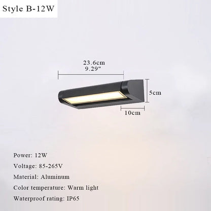 LED Outdoor Wall Light Adjustable Angle Waterproof Wall Lamp