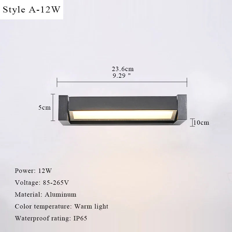 LED Outdoor Wall Light Adjustable Angle Waterproof Wall Lamp