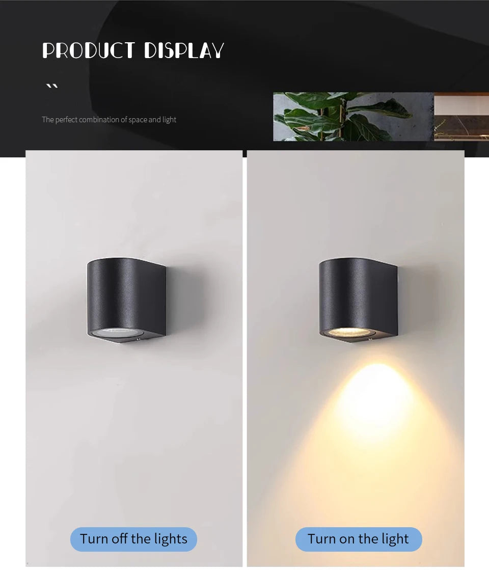 LED Outdoor Wall Light – IP66 Waterproof Exterior Sconce for Porch, Front Door & Garden