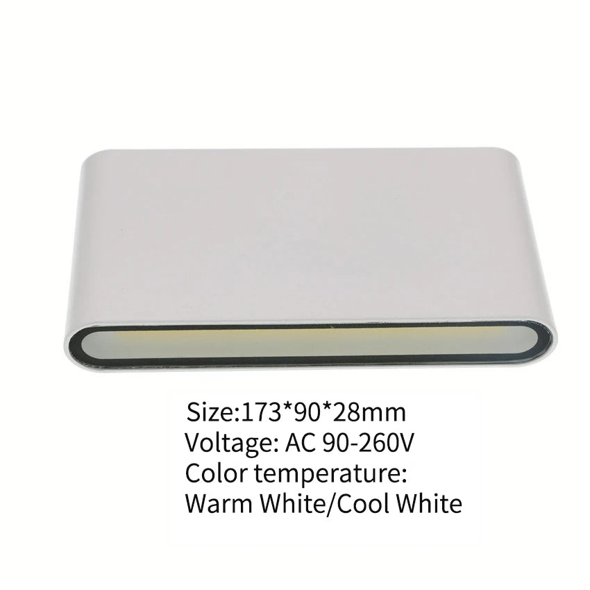 Led Wall Lighting 12W Aluminum Outdoor IP65 Waterproof Modern Indoor Wall Lamp for Bedroom Living Room Porch Garden Light