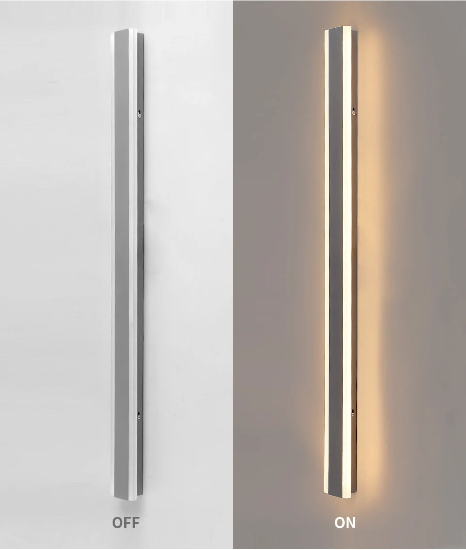 Outdoor LED Wall Sconce – Modern Waterproof Porch & Garage Light (Black/Gold/White/Gray)