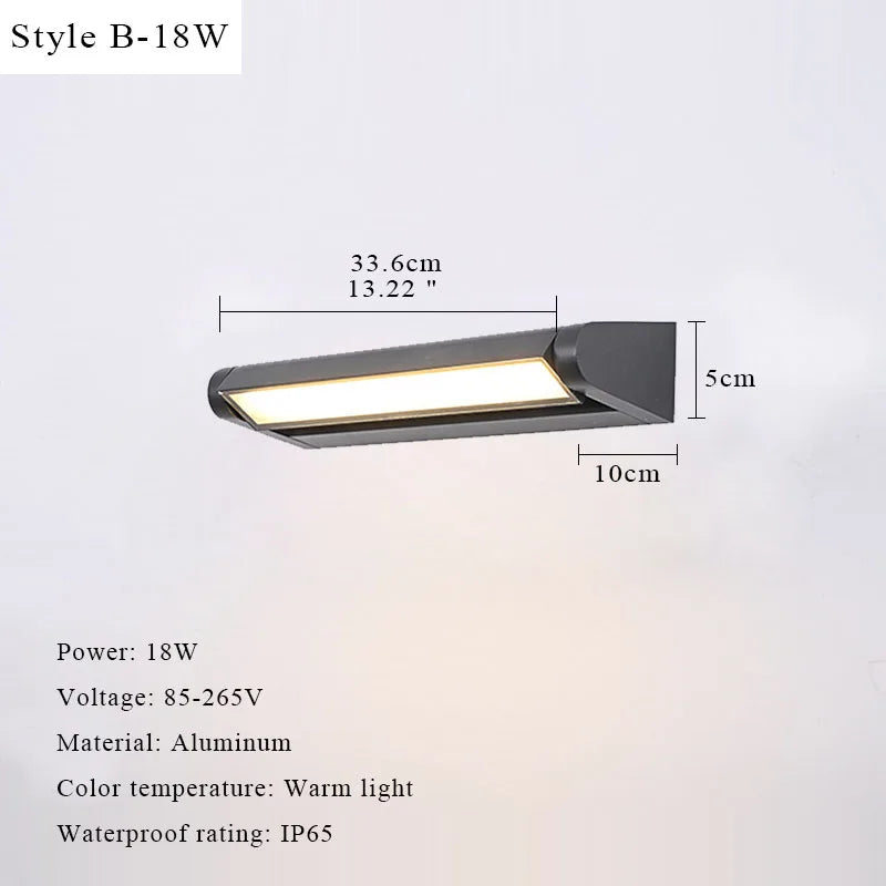 LED Outdoor Wall Light Adjustable Angle Waterproof Wall Lamp