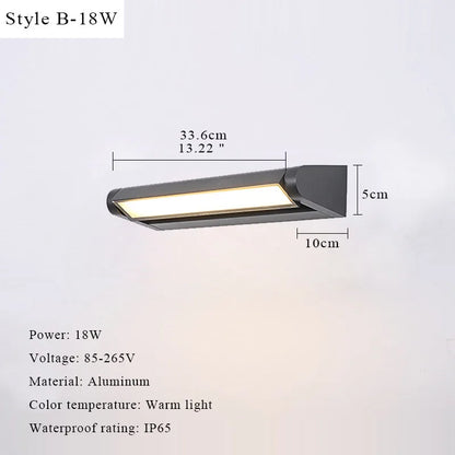 LED Outdoor Wall Light Adjustable Angle Waterproof Wall Lamp